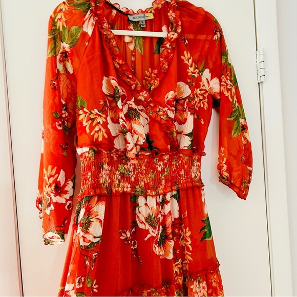 Fig and Flower Brown and Orange Ruffled Tiered Sundress - Picture 2 of 7